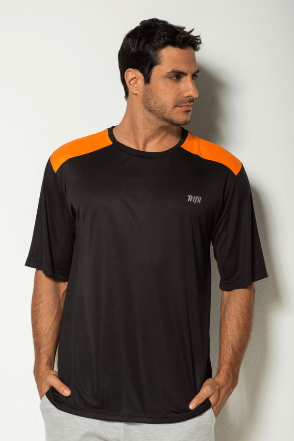 Camiseta Masculina Adulto Manga Curta Trifil LD Tamanho: P | Cor: Preta