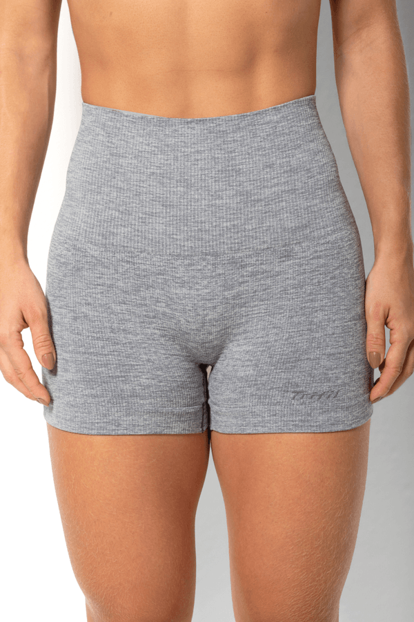 Short Adulto Feminina Cintura Alta Canelado Trifil Tamanho: P | Cor: Cinza Mescla