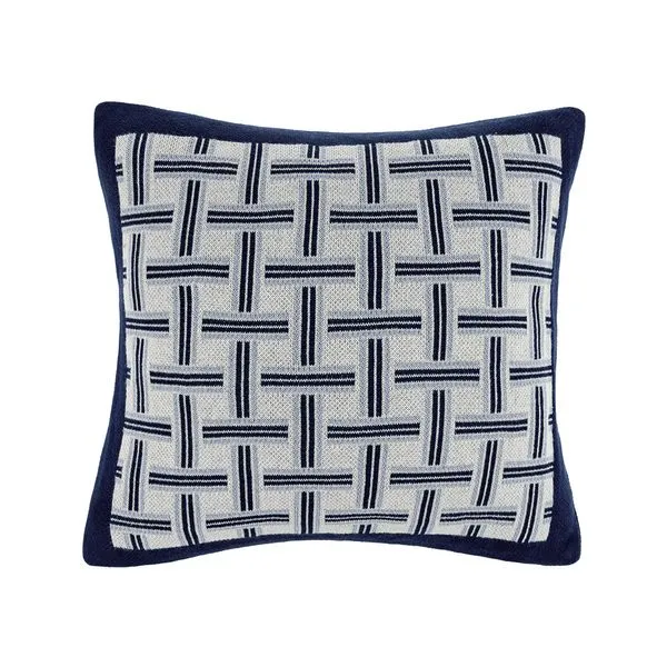 Almofada Tricot 100% Algodão Canti Azul 40cm x 40cm