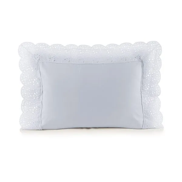 Fronha King 300 Fios Algodão Egípcio Bargello Branco/Branco