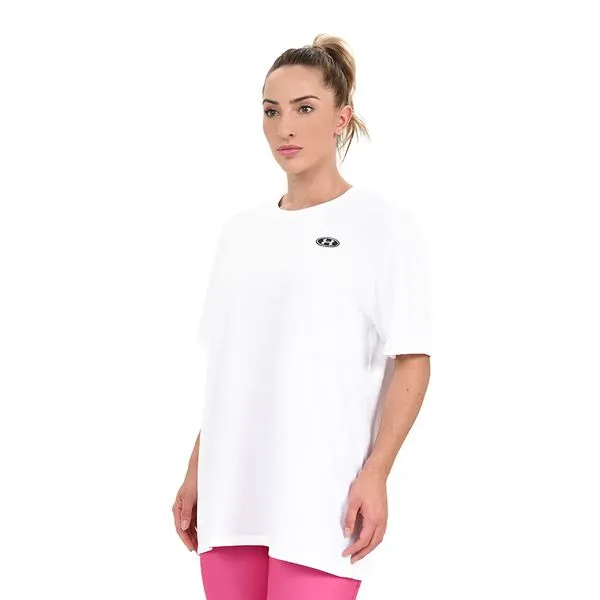 Camiseta Feminina Under Armour Heivyweight Embroid Patch P Branco