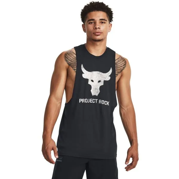 Regata de Treino Masculina Under Armour Project Rock Brahma Bull 2GG Preto