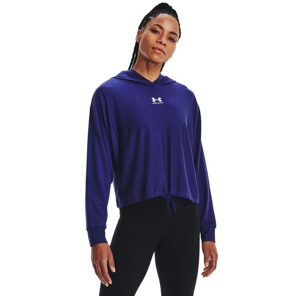 Blusa Moletom de Treino Feminina Under Armour Rival Terry Oversized HD P Azul