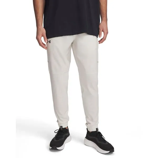 Calça de Basquete Under Armour Zone Woven Masculina 2GG Bege