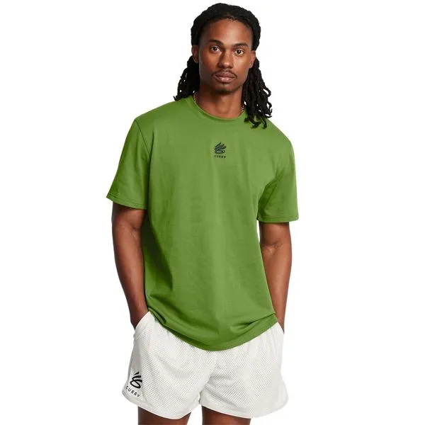 Camiseta de Basquete Masculina Under Armour Hvyweight P Verde