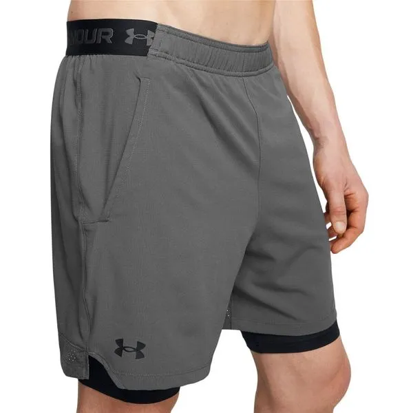 Shorts de Treino Under Armour Vanish Woven 2 em 1 Masculino P Cinza