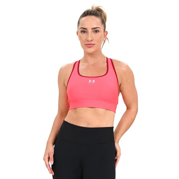 Top de Treino Feminino Under Armour HeatGear Mid Sem Bojo M Rosa