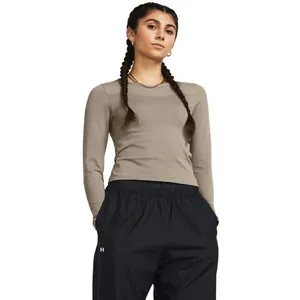 Camiseta Manga Longa de Treino Feminina Under Armour Vanish Elite Samless G Bege