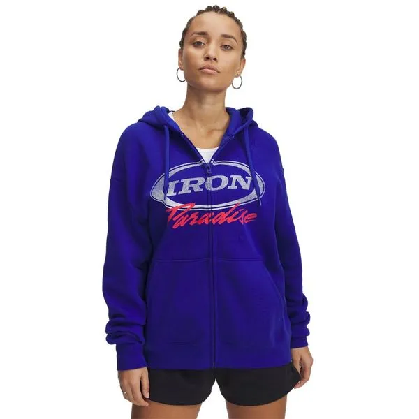 Moletom Sportstyle Under Armour Project Rock Iron Paradise Feminino M Azul