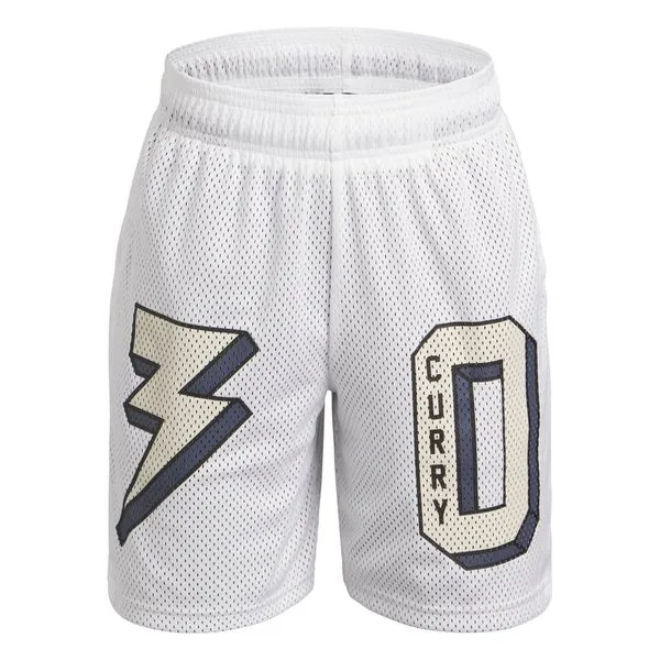 Shorts de Basquete Under Armour Curry Sig Infantil 14 Branco