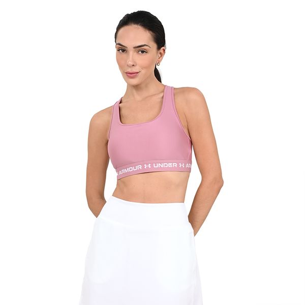 Top de Treino Feminino Under Armour Crossback Mid Bra PP Rosa