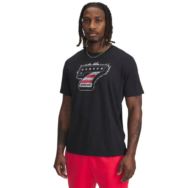 Camiseta Sportstyle Under Armour Project Rock Iron 7 Masculina G Preto