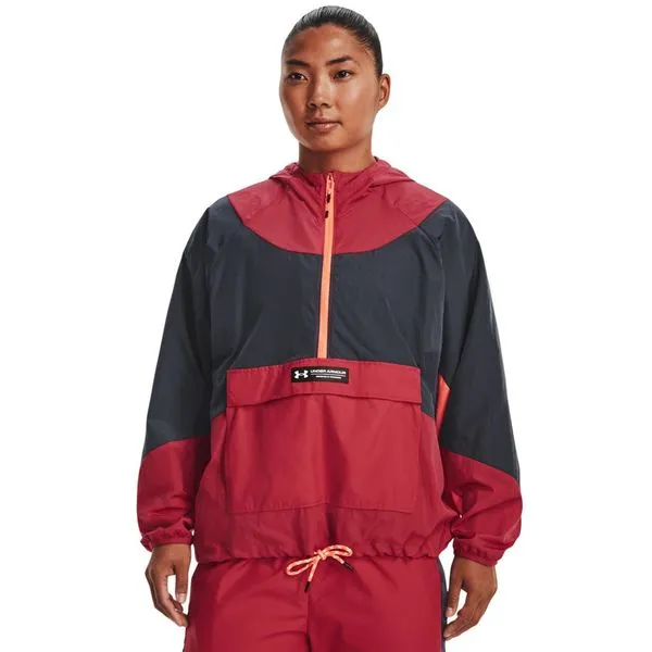 Jaqueta de Treino Feminina Under Armour Rush Woven Anorak M Vermelho
