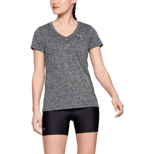 Camiseta de Treino Feminina Under Armour Tech SSV-Twist G Cinza