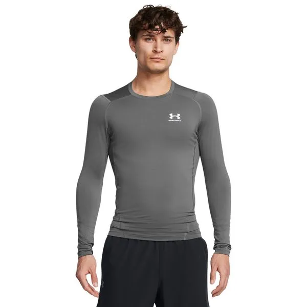 Camiseta Compressão de Treino Under Armour HeatGear Masculina P Cinza