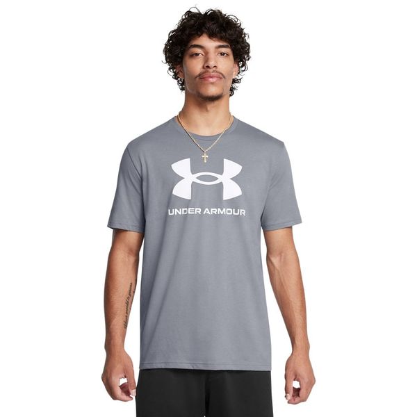 Camiseta de Treino Masculina Under Armour Sportstyle Logo M Cinza