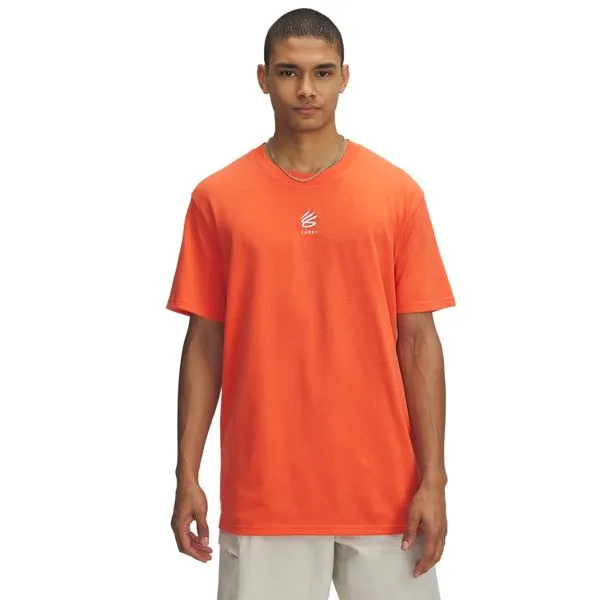 Camiseta de Basquete Under Armour Curry Heavyweight Masculina 2GG Vermelho