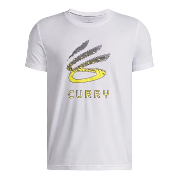 Camiseta de Basquete Under Armour Curry Logo Tee 10 Branco
