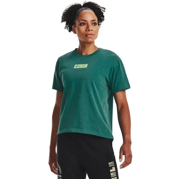 Camiseta de Treino Feminina Under Armour Project Rock Globe M Verde