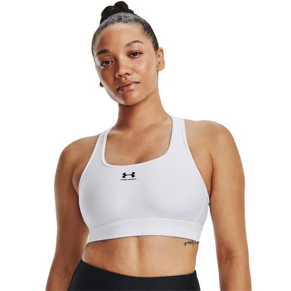 Top de Treino Feminino Under Armour HeatGear Mid Sem Bojo PP Branco