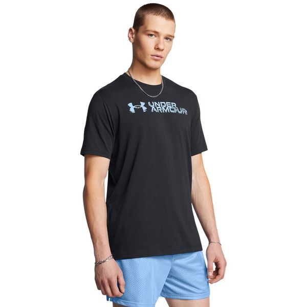 Camiseta Sportstyle Masculina Under Armour Wordmark Sleeve 2GG Preto