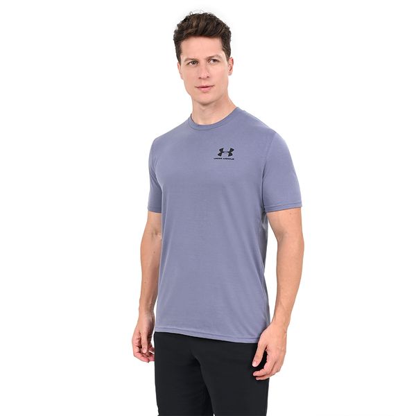 Camiseta de Treino Masculina Under Armour Left Chest GG Roxo