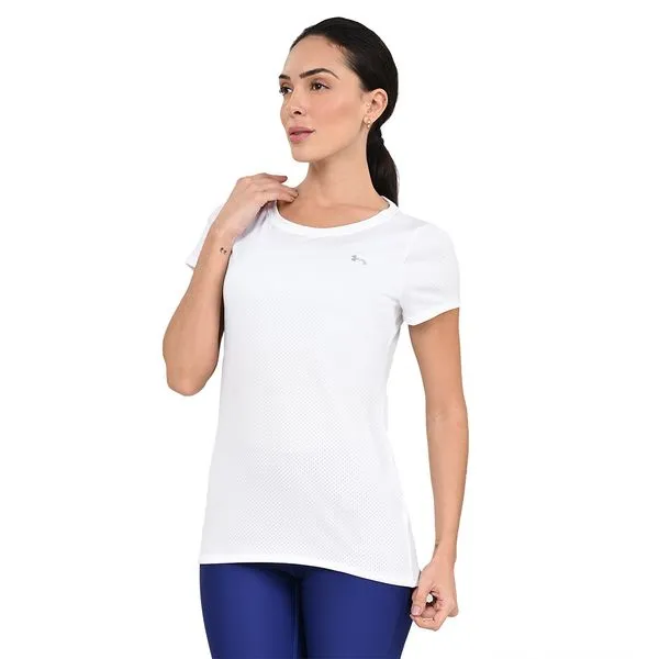 Camiseta de Treino Feminina Under Armour HG SS PP Branco