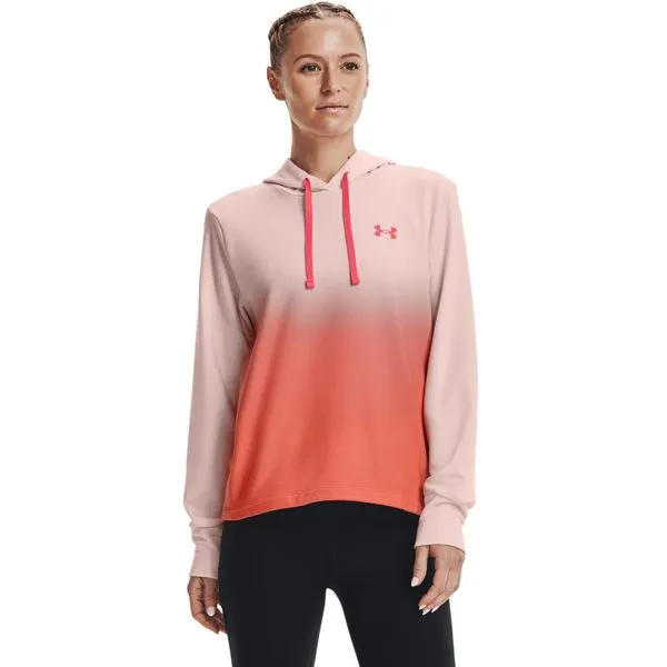 Moletom Feminino Under Armour Rival Terry Gradient Hoodie P Rosa