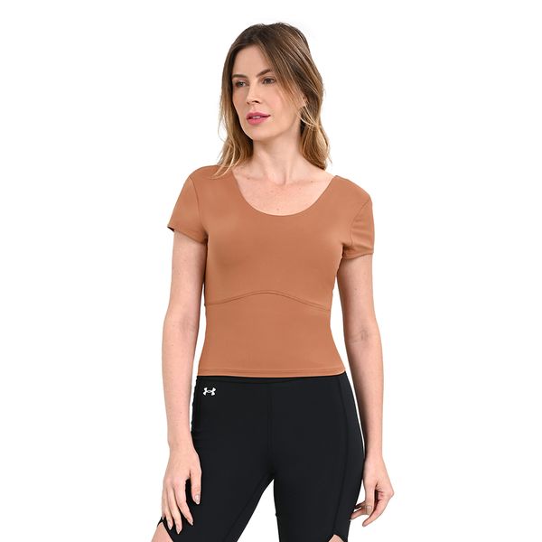 Camiseta de Treino Feminina Under Armour Meridian Fitted M Marrom
