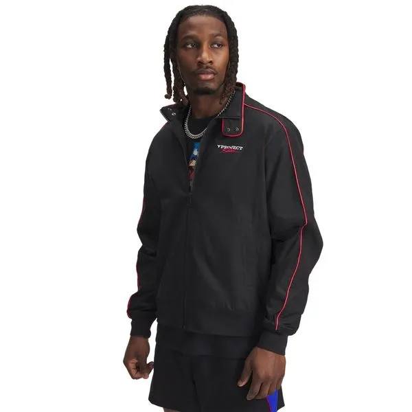 Jaqueta Sportstyle Under Armour Project Rock Warmup Masculina G Preto