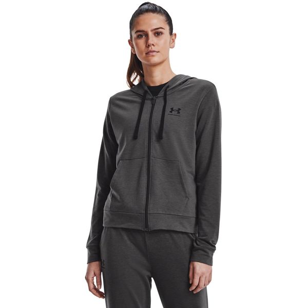 Moletom de Treino Feminina Under Armour Rival Terry FZ Hoodie M Cinza