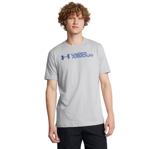 Camiseta Sportstyle Masculina Under Armour Wordmark Sleeve GG Cinza
