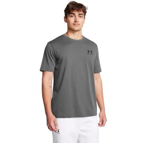 Camiseta de Treino Masculina Under Armour Sportstyle Left Chest G Cinza