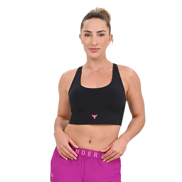 Top de Treino Feminino Under Armour Project Rock LG Grind Sportlette GG Preto