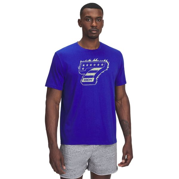 Camiseta Sportstyle Under Armour Project Rock Iron 7 Masculina G Azul