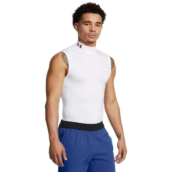 Regata de Treino Masculina Under Armour HeatGear Mock GG Branco