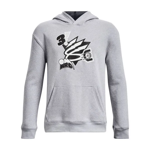 Moletom de Basquete Infantil Under Armour Curry Boys Big Splash 12 Cinza