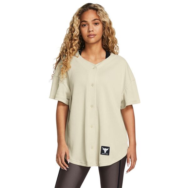 Camiseta Feminina Under Armour Project Rock Easy Go Over P Cinza
