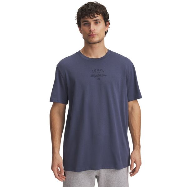 Camiseta de Basquete Under Armour Curry Verbiage Tee 2 Masculina G Cinza