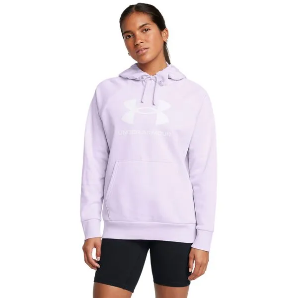 Moletom de Treino Under Armour Rival Fleece Big Logo Feminino GG Roxo