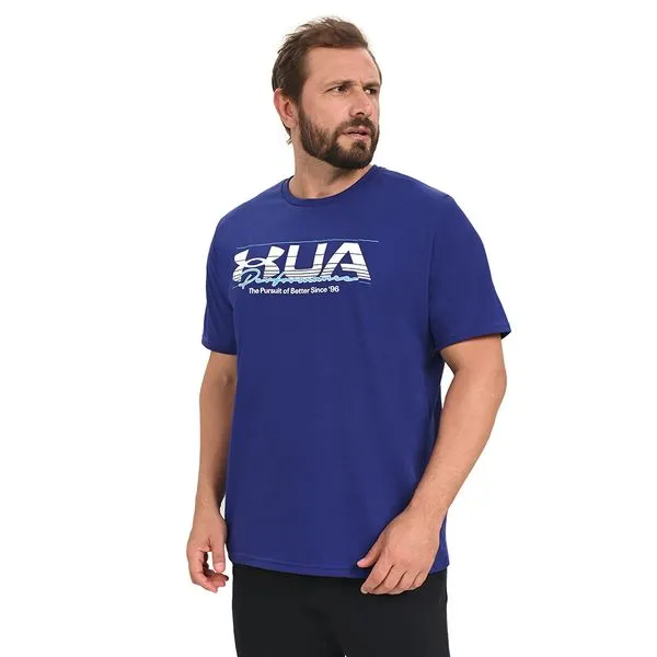 Camiseta de Treino Masculina Under Armour Vintage Script 3GG Azul