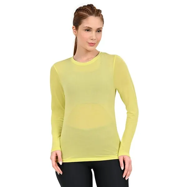 Camiseta Manga Longa de Treino Feminina Under Armour Seamless Stride P Verde