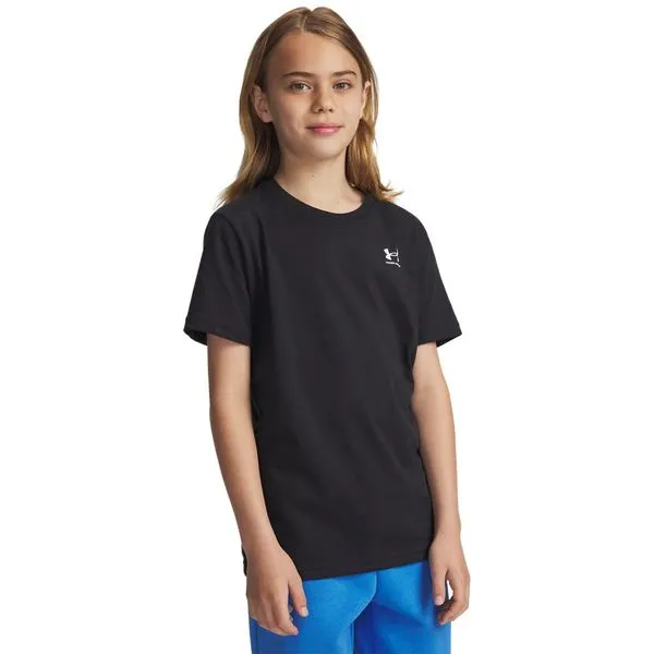 Camiseta Sportstyle Under Armour Left Chest Infantil G Preto