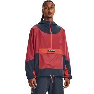 Jaqueta de Treino Masculina Under Armour Rush Woven 1/2 Zip Anorak G Cinza
