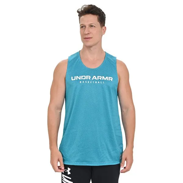 Regata de Basquete Masculino Under Armour Baseline Reversible G Azul