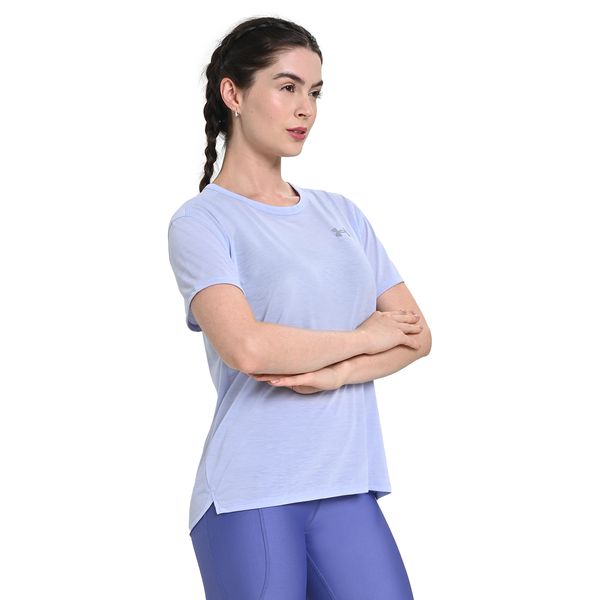 Camiseta de Trilha Feminina Under Armour Launch GG Azul