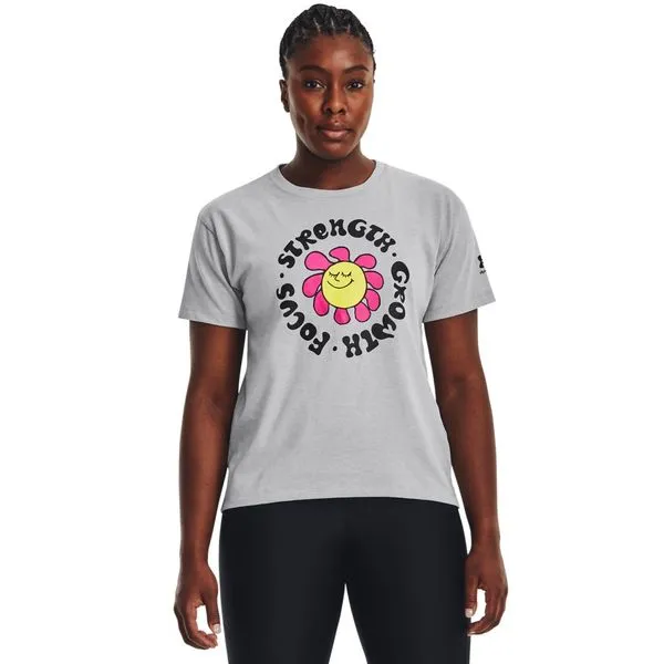 Camiseta de Treino Feminina Under Armour Always Heavyweight SS M Cinza