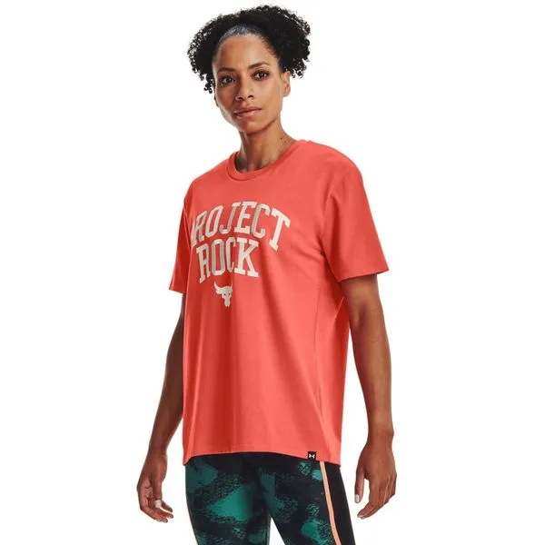 Camiseta de Treino Feminina Under Armour Project Rock Campus GG Laranja