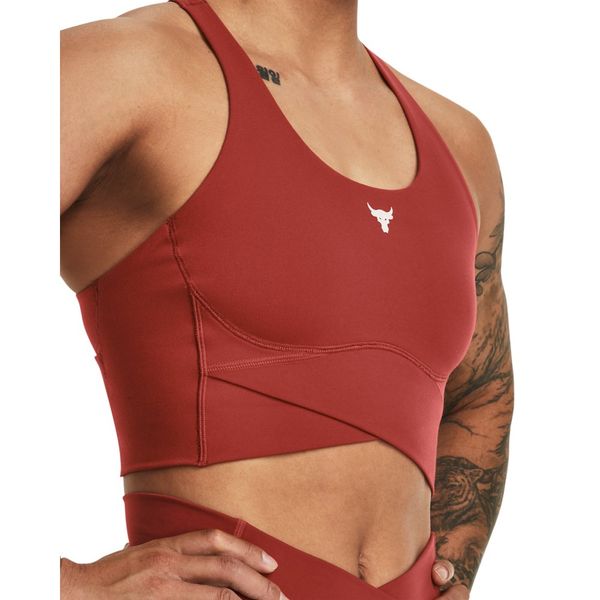 Top de Treino Feminino Under Armour Project Rock Lets Go Crossover P Vermelho