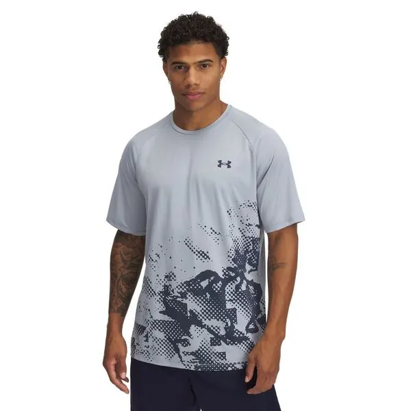 Camiseta de Treino Under Armour Tech Fade Masculino G Cinza